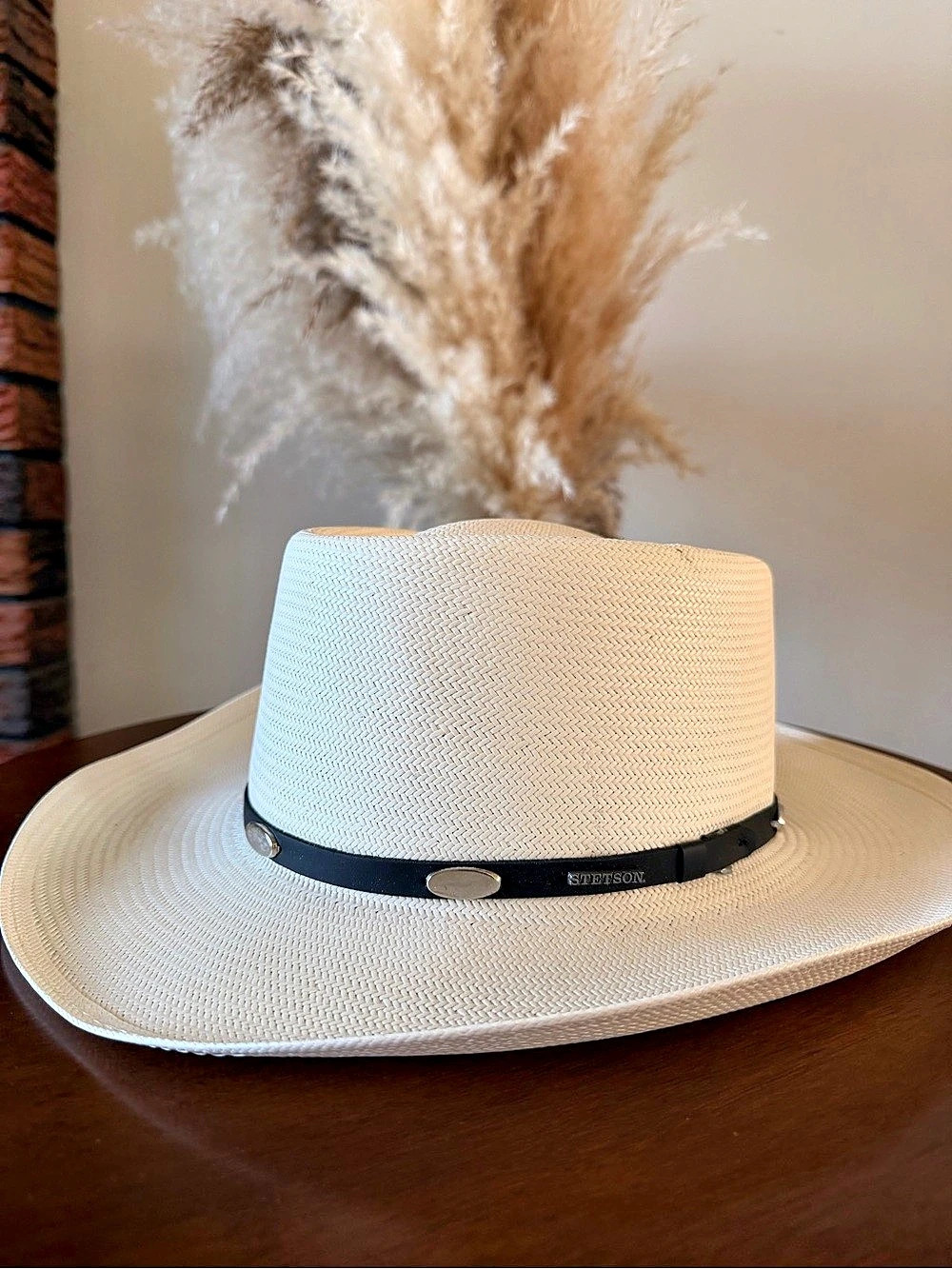 Stetson Royal Flush 10X Straw Cowboy Hat, White, 7 1/8